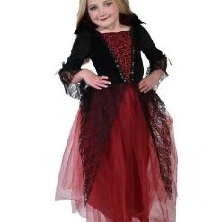 Tomfoolery Red And Black Vampire Dress Size 5-8 Yrs Halloween Girls Halloween Costumes