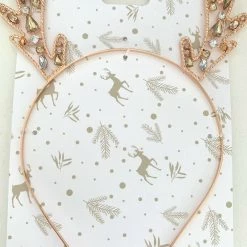 Kmart Christmas Costume Accessories Christmas Gold Reindeer Antlers With Rhinestones And Gems On Headband
