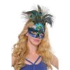 Balloon Agencies Costume Accessories Peacock Feather Ladies Masquerade Mask Costume Accessory