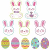 Balloon Agencies 10 Mini Easter Bunny Rabbit Egg Glitter Cutouts Table Scatter Party Decoration