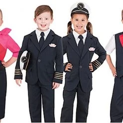 Rubies Deerfield Costumes Qantas Cabin Crew Uniform Boy Girls Flight Attendant Qantas Pilot Captain Costum