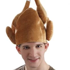 Morris Costume Accessories Roasted Turkey Funny Plush Hat Costume Accessory