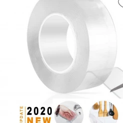 Unbranded Home & Garden 1mtr Strong Nano Magic Tape Double Sided Clear Adhesive Invisible Gel Anti-Slip