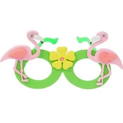 Balloonagencies Costume Accessories Summer Luau Flamingo Foam Glasses Costume Accessory
