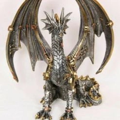 MAL Steampunk Dragon Statue Ornament 45 Cm