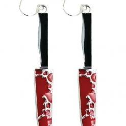 Morris Costume Accessories Metal Bloody Knife Necklace And Earrings Halloween Costume Accessory