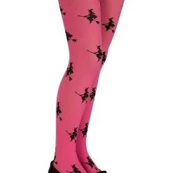 Rubie's Costume Accessories Glitter Witch Green Orange Pink Purple Size Small Girls Tights Costume Stockings