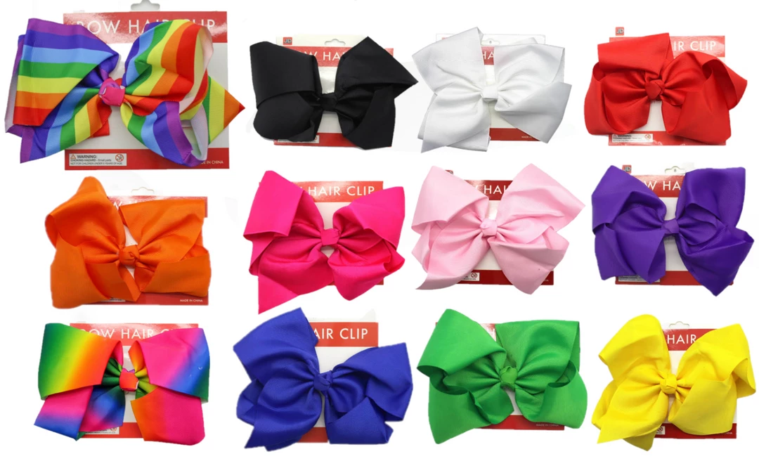 JD Party 6" Hair Bow Clip Jojo Style For Girls Teens Kids Toddle Large School Dance Party 1 JD Party 6" Hair Bow Clip Jojo Style For Girls Teens Kids Toddle Large School Dance Party