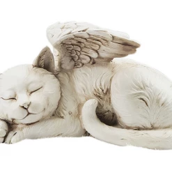 MALMAR Home & Garden Pet Cat Memorial Sleeping Angel Cat Gravestone Statue Indoor Outdoor