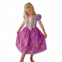 Rubies Deerfield Disney Princess Rapunzel Tangled Size Small 4-6 Girls Costume Tiara Wand And Wig Costumes