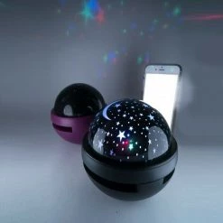 CREA Galaxy Light Show Projector Night Light With Wireless Bluetooth Speaker