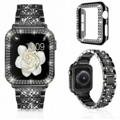 Elegancensplendour Rhinestone Apple Watch Band Bracelet & Diamante Glass Screen Protector 12 Elegancensplendour Rhinestone Apple Watch Band Bracelet & Diamante Glass Screen Protector