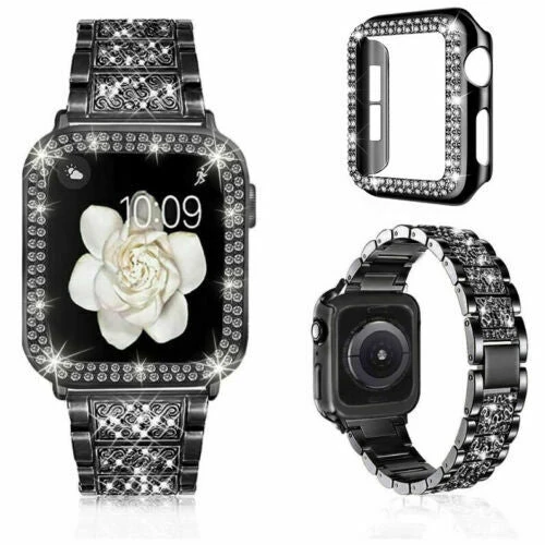 Elegancensplendour Rhinestone Apple Watch Band Bracelet & Diamante Glass Screen Protector 3 Elegancensplendour Rhinestone Apple Watch Band Bracelet & Diamante Glass Screen Protector