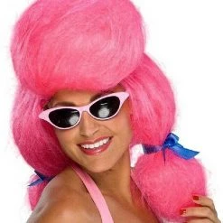 Rubie's 50s Bopper Poodle Skirt Dress Girls Ladies Costume Pink Wig And Scarf Costumes