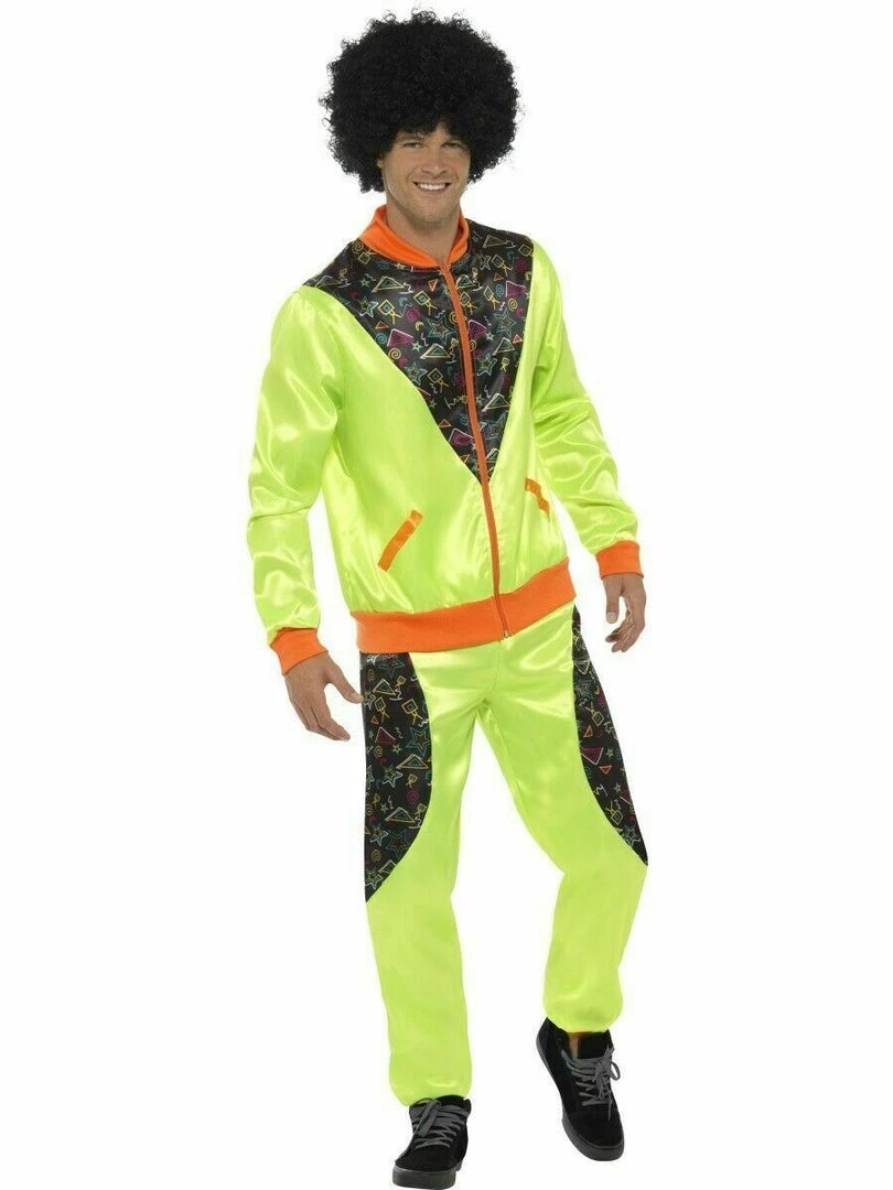 Smiffys Costumes Neon 90s 80s Height Of Fashion Shell Suit Tracksuit Mens Ladies Costume 4 Smiffys Costumes Neon 90s 80s Height Of Fashion Shell Suit Tracksuit Mens Ladies Costume