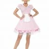Smiffys 50s Diner Girl Waitress Rock N Roll Ladies Grease Costume & Hat Costumes