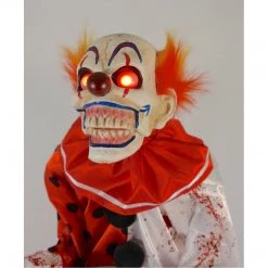 Kmart 95cm Animated Talking Light Up Eyes Pennywise Clown Halloween Prop Halloween Props/Decoration