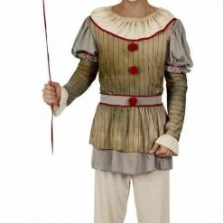 Sweidas Pennywise IT Vintage Clown Halloween Mens Costume