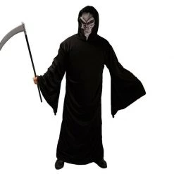 Unbranded Grim Reaper Grave Ghoul Black Hood Mens Halloween Costume