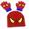 Unbranded Costume Accessories Spiderman 3D Knitted Winter Red Beanie Hat & Gloves Set Kids Boys