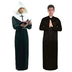 Unbranded Nun Costume Religious Catholic Priest Mens Halloween Costume Halloween Costumes