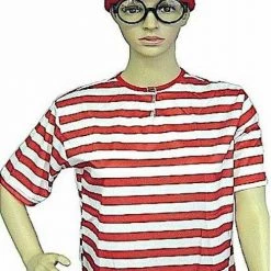 Aussie Toys Costumes Wheres Wally Beanie Hat Scarf Glasses Adult Mens Ladies Full Costume