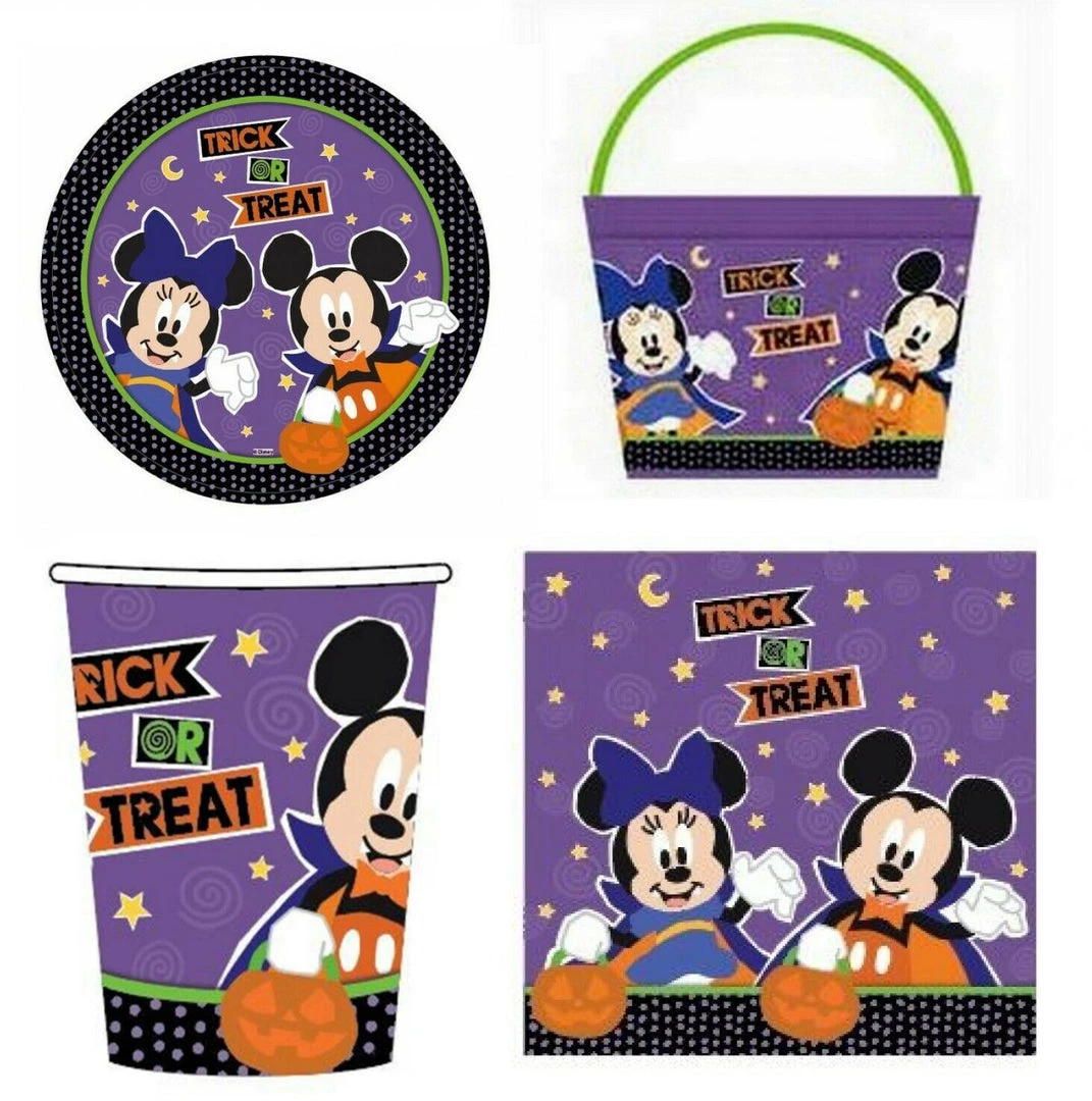 Rubie's Party Supplies Disney Trick Or Treat Halloween Plates Paper Cups Lunch Napkin Treat Bucket 1 Rubie's Party Supplies Disney Trick Or Treat Halloween Plates Paper Cups Lunch Napkin Treat Bucket