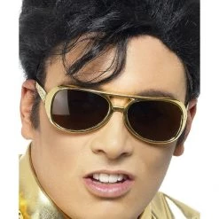 Rubies/Smiffys/Dr.Toms Elvis Presley Microphone Scarf Shades Headpiece Wig Mens Costume Accessory