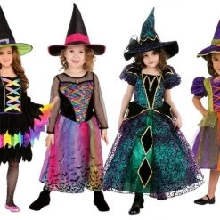 Rubie's Halloween Costumes Rainbow Colour Magic Pumpkin Radiant Witch Halloween Girls Costume