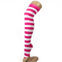 JD Party Over The Knee High Socks Thick Stripes Ladies Girls Women Cheerleader Costume Accessories