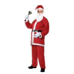 Unbranded Christmas Adult Costumes Christmas Santa Jacket Pants Suit STD Size Mens Costume