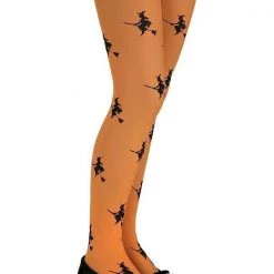 Rubie's Costume Accessories Glitter Witch Green Orange Pink Purple Size Small Girls Tights Costume Stockings