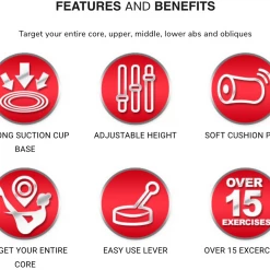 Kleva Portable Suction Sit Up Bar & Resistant Bands For Home Gym Training