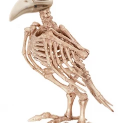 Sweidas Halloween Props/Decoration 30cm Animated Light Up Skeleton Crow With Expanding Wings Hallloween Prop
