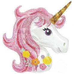 Balloon Agencies Magical Sparkle Unicorn Super Shape Airwalker Foil Balloon Decoration Party Supplies
