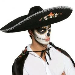 Rubie's Day Of The Dead Skeleton Mens Halloween Sombrero Costume Accessory Halloween Costumes