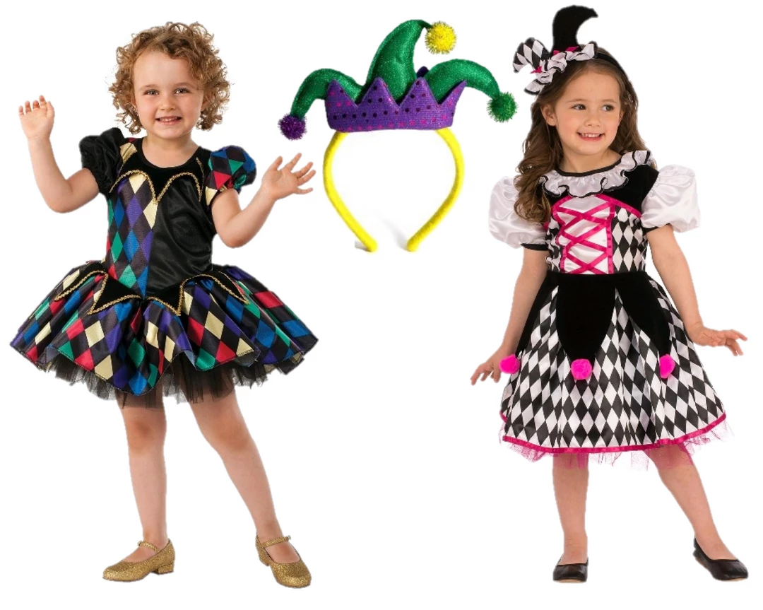 Rubie's Costumes Little Jester Tutu Dress And Headband Book Week Halloween Girls Costume 1 Rubie's Costumes Little Jester Tutu Dress And Headband Book Week Halloween Girls Costume