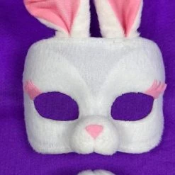 Sweidas Costume Accessories Easter Bunny Rabbit Deluxe Mask Tail Costume Kit Book Week Dress Up Set