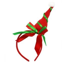 JD Party Elf Hat Christmas Headband With Bow Costume Accessory