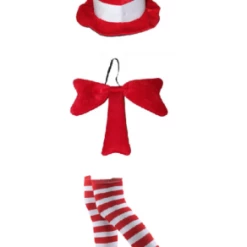 JD Party Dr Seuss Cat In The Hat Costume Top Hat Tutu Sparkle Socks Bow Tie Top Book Week Costumes