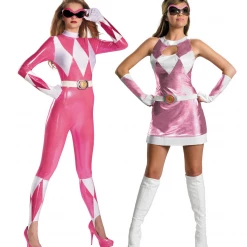 Morris Costumes Women's Sassy Pink Power Ranger Bodysuit Mighty Morphin Ladies Costume