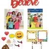 Balloon Agencies Emoji Epic Selfie Party Celebration Believe Glittered Sign Photo Prop Kit
