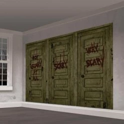 Balloon Agencies IT Scene Setter Time To Float Cloth Banner Scary Door Panel Halloween Decoration