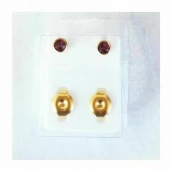 AliExpress Gold Birthstone Stud Earrings Sensitive Ears Stainless Steel Bezel Settings Pear
