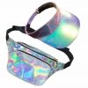 Sweidas Costume Accessories 80's Galaxy Holographic Bum Bag & Visor Set Costume Accessory