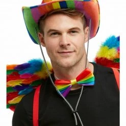 Smiffys Costume Accessories Pride Rainbow Hat Sash Tie Costume Accessory