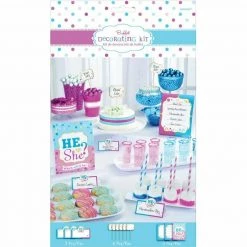 Balloon Agencies Party Supplies Gender Reveal Buffet Table Decorating Kit Girl Or Boy He Or She