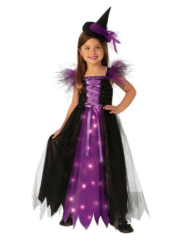 Rubie's Moonlight Fancy Witch Light Up Purple Orange Pink Halloween Girls Costume Halloween Costumes 3 Rubie's Moonlight Fancy Witch Light Up Purple Orange Pink Halloween Girls Costume Halloween Costumes