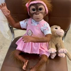 AliExpress Realistic New Born Baby Monkey Doll With Dummy & Toy 52cm Posable