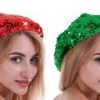 JD Party Christmas Beret Sequin Party Hat French Style Sparkle Ladies Costume Accessory Christmas Costume Accessories